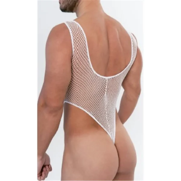 HOMBRE - BODY CAVADO DE MICROFIBRA Y RED