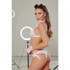 GIANNA - CONJUNTO TRIANGULO PLUMETI CON MITONES BLANCO TALLE 90