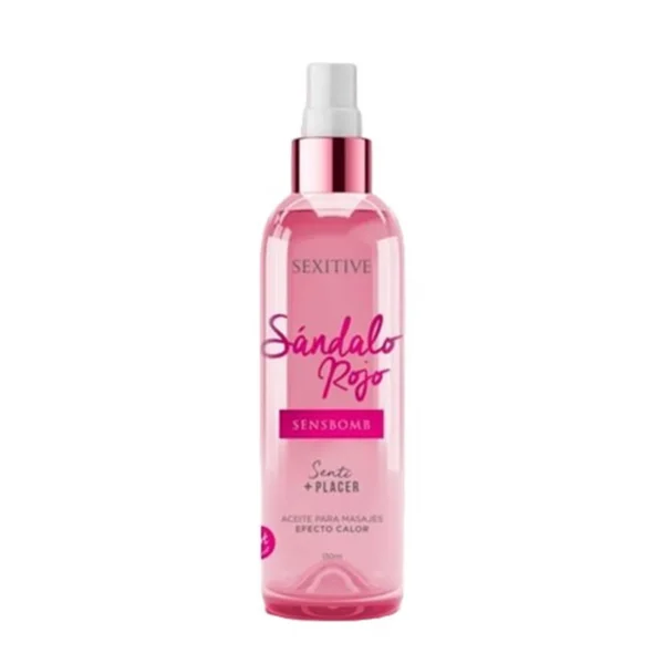 ACEITE PARA MASAJES EFECTO CALOR - SANDALO ROJO - 130 ML