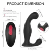 VIBRADOR JELLY PROSTATA ANAL - CONTROL REMOTO - 9 FUNCIONES - RECARGABLE - 13CM X 8CM