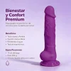 CONSOLADOR FANTASÍA PRISMEA DE SILICONA LÍQUIDA CON VENTOSA 17 CM