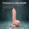 CONSOLADOR PELLIZCABLE REALISTA MAXIMUS TESTICULOS Y SOPAPA  22 CM