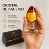 GLASS ANAL PLUG  AMBERIS