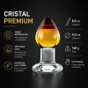GLASS ANAL PLUG  AMBERIS