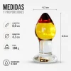 GLASS ANAL PLUG  AMBERIS