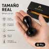 GLASS ANAL PLUG  DARK OBSIDIAN