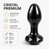 GLASS ANAL PLUG  DARK OBSIDIAN