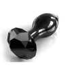 GLASS ANAL PLUG  DARK OBSIDIAN
