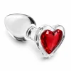 GLASS ANAL PLUG  ROSSO CUORE SMALL