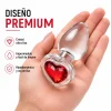 GLASS ANAL PLUG  ROSSO CUORE SMALL
