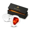 GLASS ANAL PLUG  ROSSO CUORE SMALL