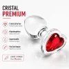 GLASS ANAL PLUG  ROSSO CUORE SMALL