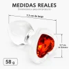 GLASS ANAL PLUG  ROSSO CUORE SMALL