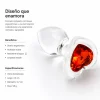 GLASS ANAL PLUG  ROSSO CUORE SMALL