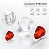 GLASS ANAL PLUG  ROSSO CUORE SMALL