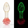 GLASS ANAL PLUG GLOW IN THE DARK  PHANTOM ROSE