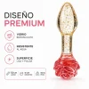 GLASS ANAL PLUG GLOW IN THE DARK  PHANTOM ROSE