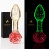 GLASS ANAL PLUG GLOW IN THE DARK  PHANTOM ROSE