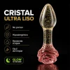 GLASS ANAL PLUG GLOW IN THE DARK  PHANTOM ROSE