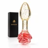 GLASS ANAL PLUG GLOW IN THE DARK  PHANTOM ROSE