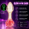 GLASS ANAL PLUG GLOW IN THE DARK  PHANTOM ROSE